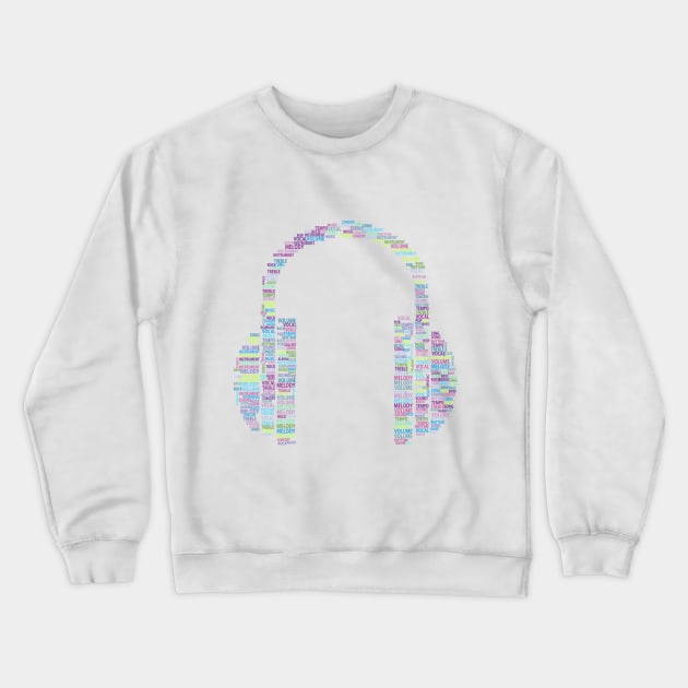 headphones Crewneck Sweatshirt by Squallp